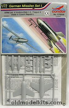 Condor 1/72 German Missiles Set 1 Messerschmitt Enzian (Gentian) and BL 246 Hagelkorn (Hailstone) - Bagged, C72008 plastic model kit